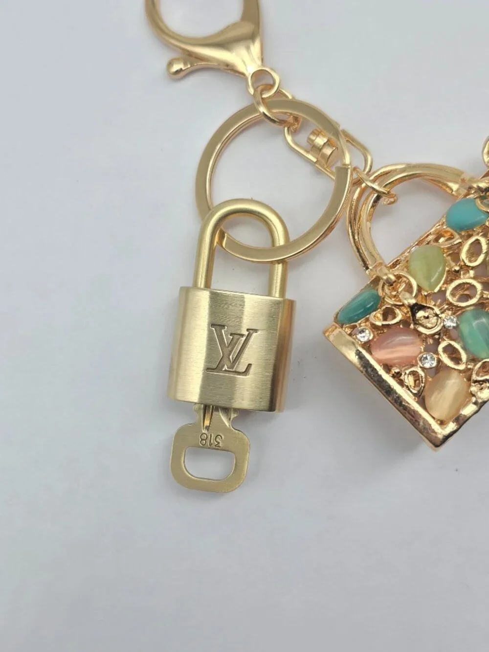 Authentic Louis Vuitton Gold Lock 🔒 Unbranded Keychain Bag Charm LV